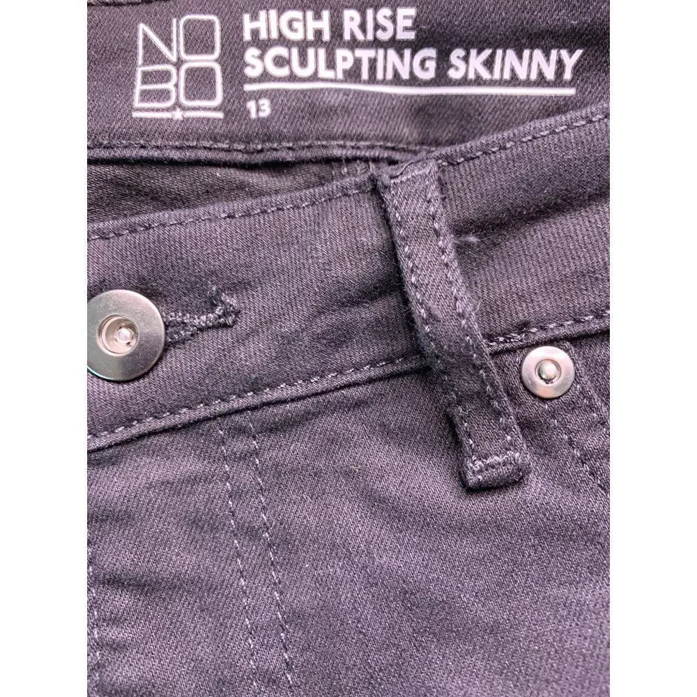 No boundaries black jeans jegging size 13 Jr 1937 High Rise Stetch Skinny - Picture 9 of 10